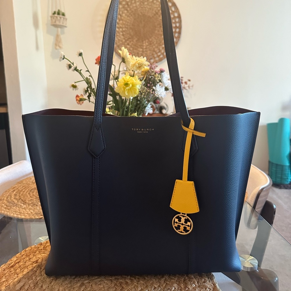 Tory Burch Navy Tote Bag